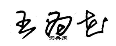 朱錫榮王為花草書個性簽名怎么寫