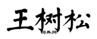 翁闓運王樹松楷書個性簽名怎么寫