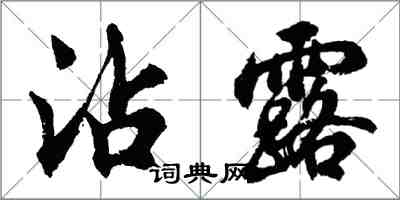 胡問遂沾露行書怎么寫