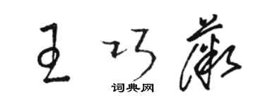 駱恆光王巧薇草書個性簽名怎么寫