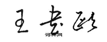 駱恆光王書歐草書個性簽名怎么寫