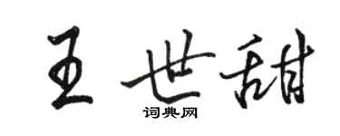 駱恆光王世甜行書個性簽名怎么寫