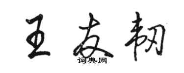 駱恆光王友韌行書個性簽名怎么寫