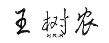 駱恆光王樹農行書個性簽名怎么寫