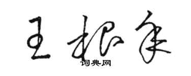 駱恆光王根年草書個性簽名怎么寫