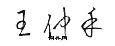 駱恆光王仲禾草書個性簽名怎么寫