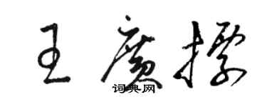 駱恆光王廣標草書個性簽名怎么寫