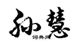 胡問遂孫慧行書個性簽名怎么寫