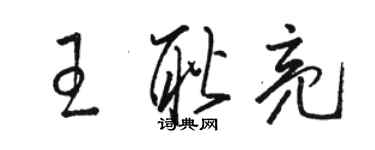 駱恆光王耿亮草書個性簽名怎么寫