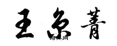 胡問遂王京菁行書個性簽名怎么寫