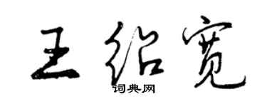 曾慶福王紹寬行書個性簽名怎么寫