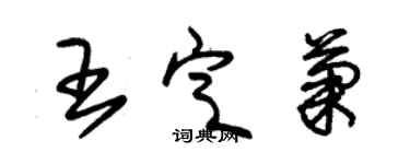 朱錫榮王定菊草書個性簽名怎么寫