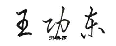 駱恆光王功東行書個性簽名怎么寫