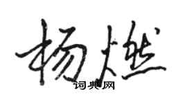 駱恆光楊燃行書個性簽名怎么寫
