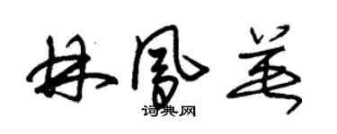 朱錫榮林鳳英草書個性簽名怎么寫