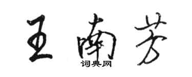 駱恆光王南芳行書個性簽名怎么寫