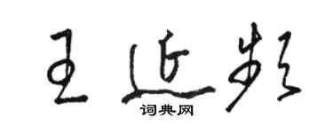 駱恆光王延頻草書個性簽名怎么寫