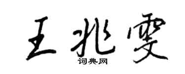 王正良王兆雯行書個性簽名怎么寫