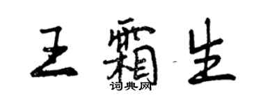 曾慶福王霜生行書個性簽名怎么寫