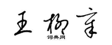 梁錦英王柳章草書個性簽名怎么寫