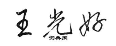 駱恆光王光好行書個性簽名怎么寫