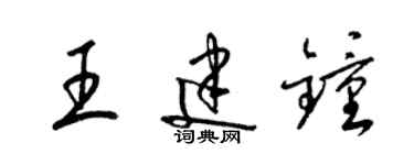 梁錦英王建鍾草書個性簽名怎么寫