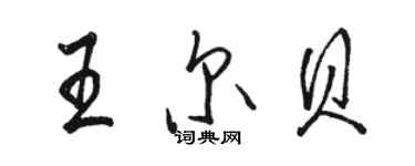 駱恆光王爾貝行書個性簽名怎么寫