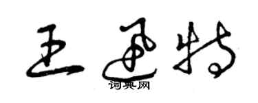 曾慶福王迅特草書個性簽名怎么寫