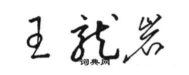 駱恆光王龍巖草書個性簽名怎么寫