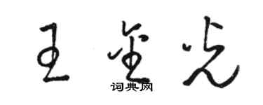駱恆光王金光草書個性簽名怎么寫