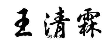 胡問遂王清霖行書個性簽名怎么寫