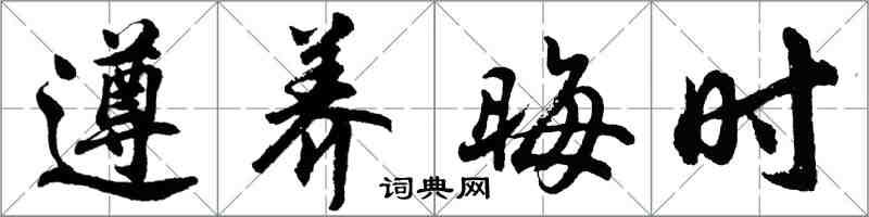 胡問遂遵養晦時行書怎么寫