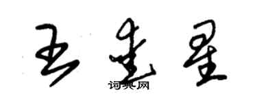 朱錫榮王愛星草書個性簽名怎么寫