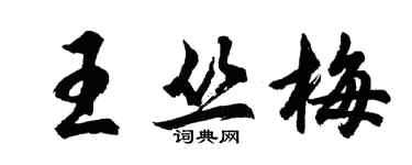 胡問遂王叢梅行書個性簽名怎么寫