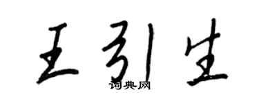 王正良王引生行書個性簽名怎么寫