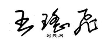 朱錫榮王瑤飛草書個性簽名怎么寫