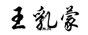 胡問遂王乳蒙行書個性簽名怎么寫