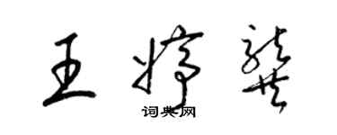 梁錦英王婷龔草書個性簽名怎么寫