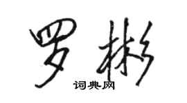 駱恆光羅彬行書個性簽名怎么寫