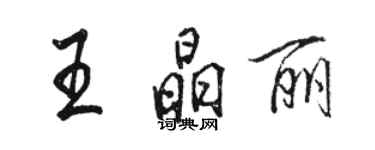 駱恆光王晶麗行書個性簽名怎么寫