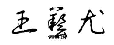 曾慶福王藝尤草書個性簽名怎么寫