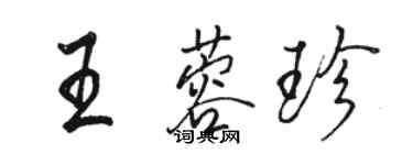 駱恆光王蓉珍行書個性簽名怎么寫