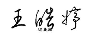梁錦英王皓婷草書個性簽名怎么寫