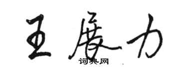 駱恆光王展力行書個性簽名怎么寫