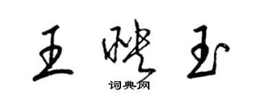 梁錦英王映玉草書個性簽名怎么寫