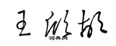 駱恆光王欣胡草書個性簽名怎么寫