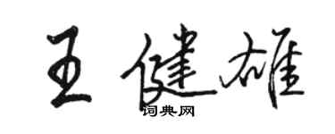 駱恆光王健雄行書個性簽名怎么寫