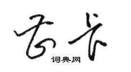 駱恆光曹卡草書個性簽名怎么寫