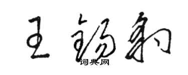 駱恆光王錫豹草書個性簽名怎么寫