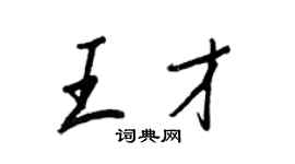 王正良王才行書個性簽名怎么寫